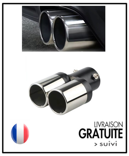 Embout echappement double 3 - echappement, 6,3