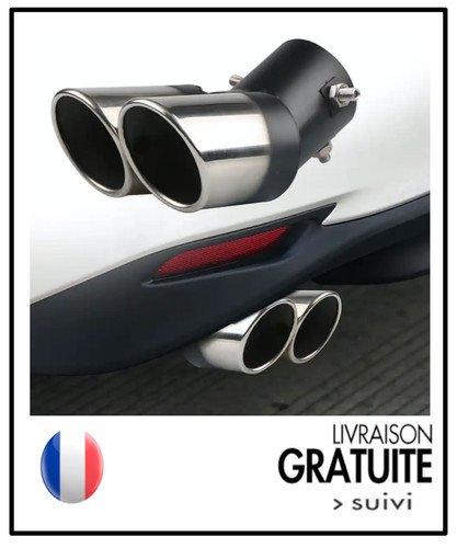 Embout echappement double 3 - embout, 6,3